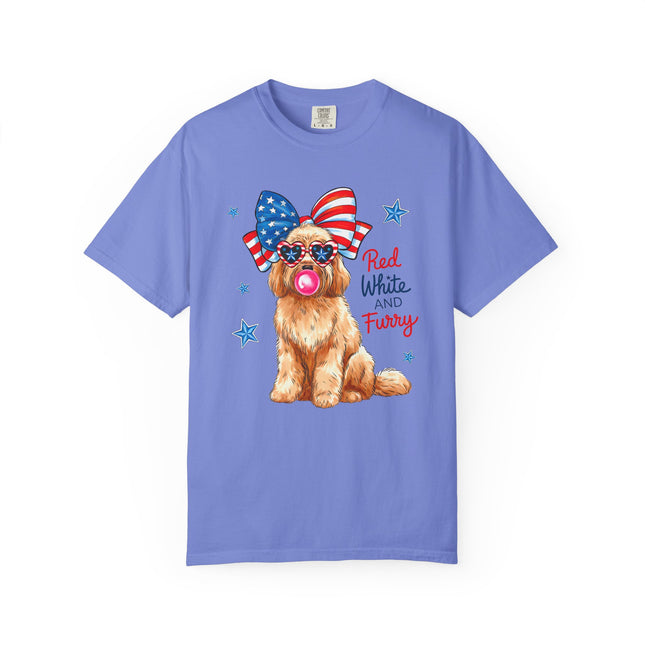 Red, White & Furry Tee