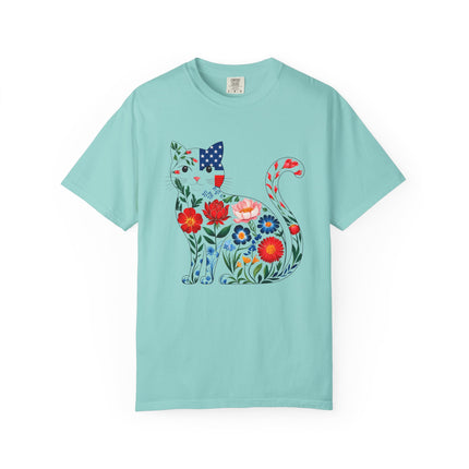 Floral Americana Cat Tee