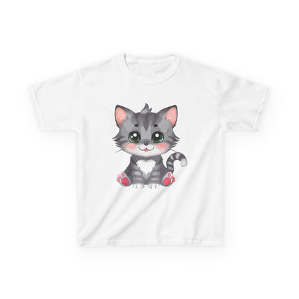 Cute Gray Kitten Kids T-Shirt
