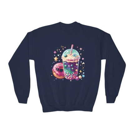 Bubble Tea & Donut Youth Sweatshirt