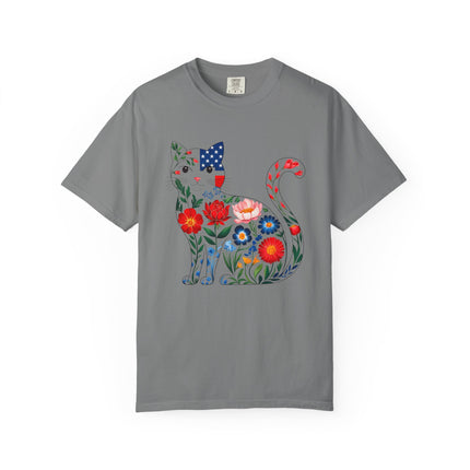 Floral Americana Cat Tee