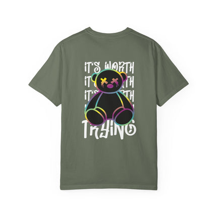 Worth Trying Neon Teddy Tee