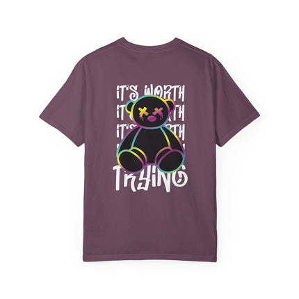 Worth Trying Neon Teddy Tee