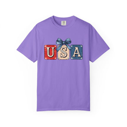 USA Gift Box Bow Tee