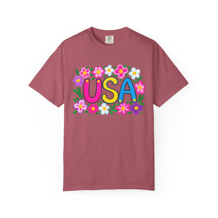 Floral USA Bloom Tee