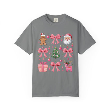 Pink Christmas Icons Tee