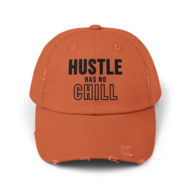 Hustle Has No Chill – Unisex Distressed Cap