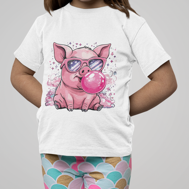 Bubblegum Piggy Kids T-Shirt