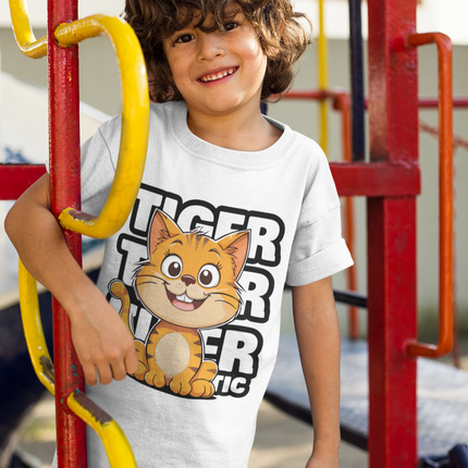 Tiger Optimistic Cat Kids T-Shirt