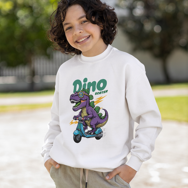 Dino Scooter Youth Sweatshirt