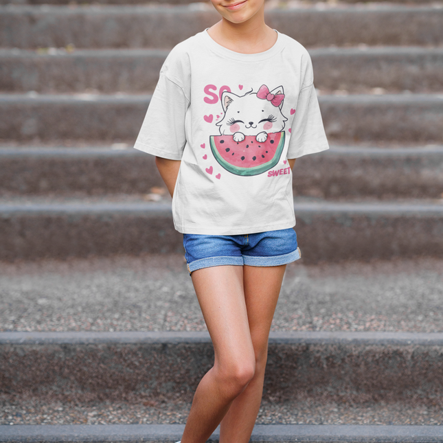 So Sweet Kitty Watermelon Kids T-Shirt