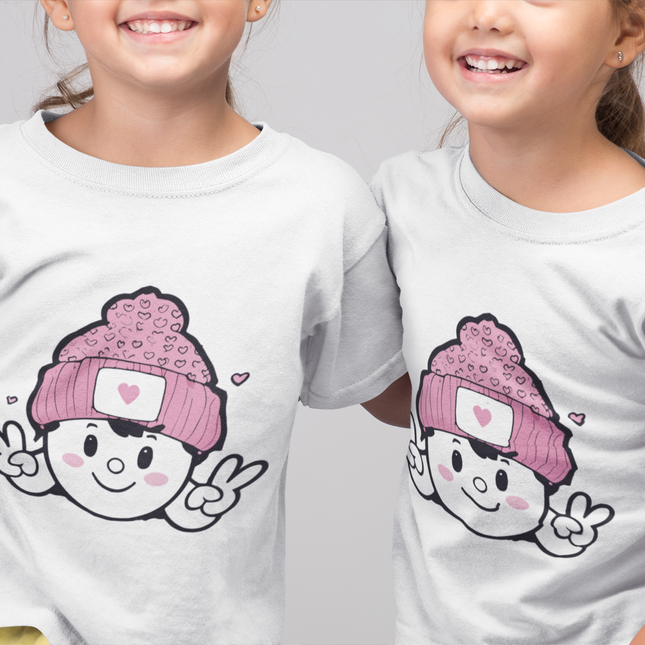 Peace & Hearts Beanie Kids T-Shirt