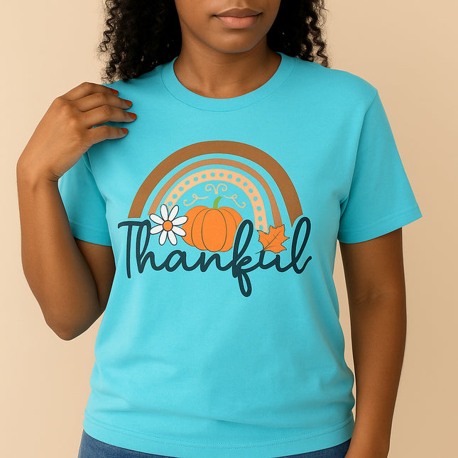 Thankful Rainbow Pumpkin Tee